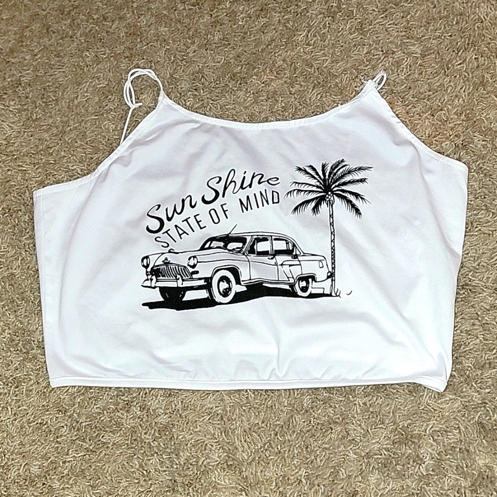 White crop top